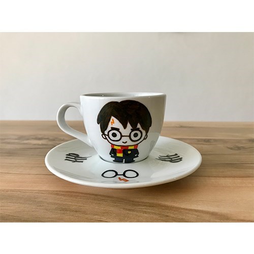 Harry Potter Temalı El Yapımı Porselen Kahve Fincanı 1 Adet 