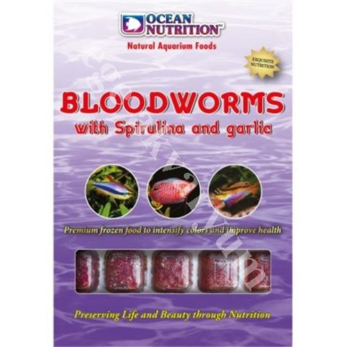 Ocean Nutrition Bloodworms With Spirulina And Garlic 100 Gr 
