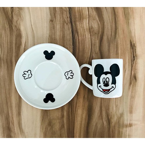 Mıckey Mouse Temalı El Yapımı Porselen Kahve Fincanı 