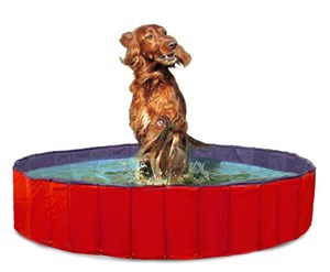 Karlıe Köpek Havuzu 80cm Çap Mavi Kırmızı