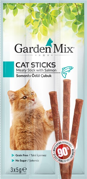 Gardenmix Somonlu Kedi Stick Ödül 3*5g 50‘li