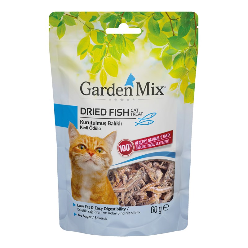 Garden Mıx Kurutulmuş Balıklı Kedi Ödülü 60 Gr 