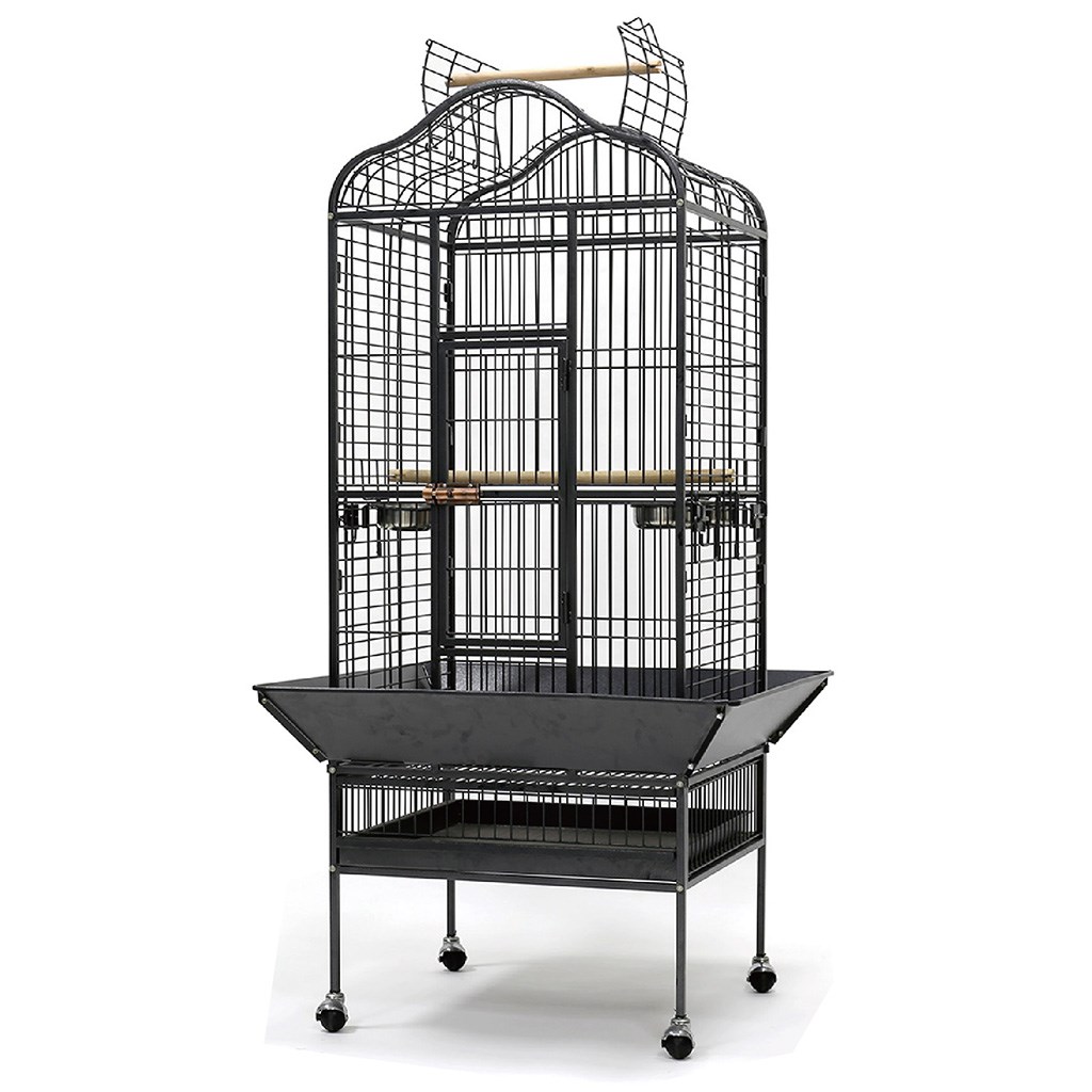 Dayang Papağan Eğitim Kafesi Ayaklı Siyah61x56x156 