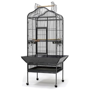 Dayang Papağan Eğitim Kafesi Ayaklı Siyah61x56x156